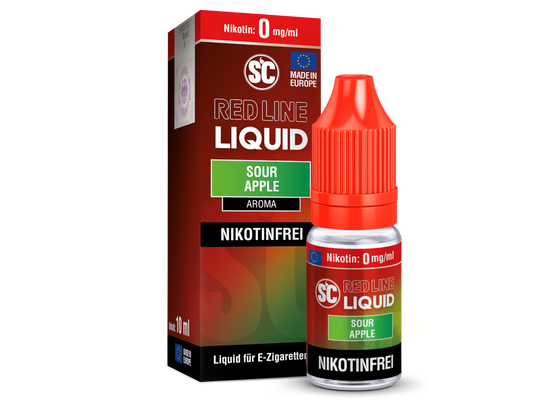 SC - Red Line - Sour Apple - 10ml Fertigliquid (Nikotinfrei/Nikotinsalz)