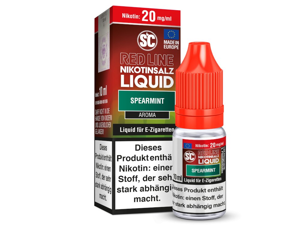 SC - Red Line Spearmint - 10ml Fertigliquid (Nikotinfrei/Nikotinsalz) - 1er Packung 10 mg/ml - Vapes4you