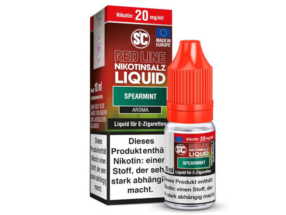 SC - Red Line Spearmint - 10ml Fertigliquid (Nikotinfrei/Nikotinsalz) - 1er Packung 10 mg/ml - Vapes4you