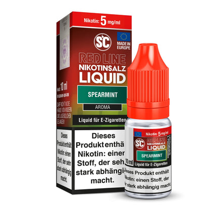 SC - Red Line Spearmint - 10ml Fertigliquid (Nikotinfrei/Nikotinsalz) - 1er Packung 5 mg/ml - Vapes4you