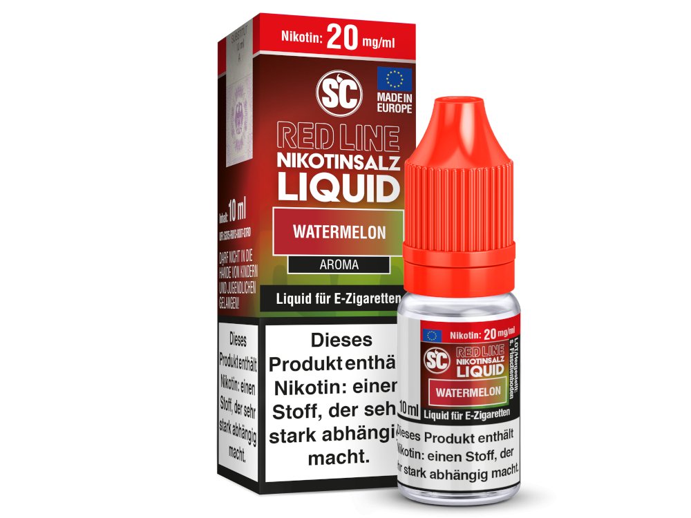 SC - Red Line Watermelon - 10ml Fertigliquid (Nikotinfrei/Nikotinsalz) - 1er Packung 20 mg/ml - Vapes4you