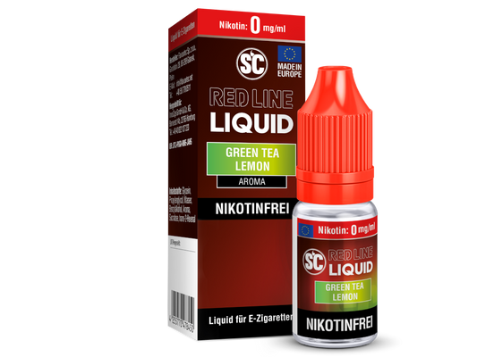 SC - Red Line - Green Tea Lemon - 10ml Fertigliquid (Nikotinfrei/Nikotinsalz)