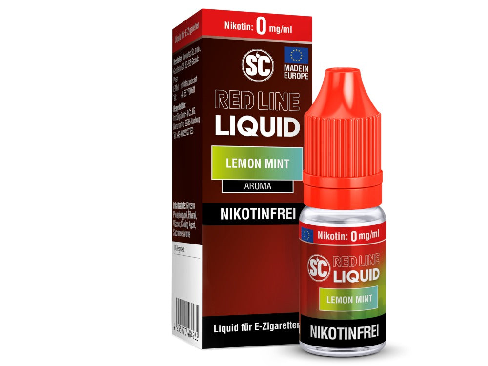 SC - Red Line - Lemon Mint - 10ml Fertigliquid (Nikotinfrei/Nikotinsalz)