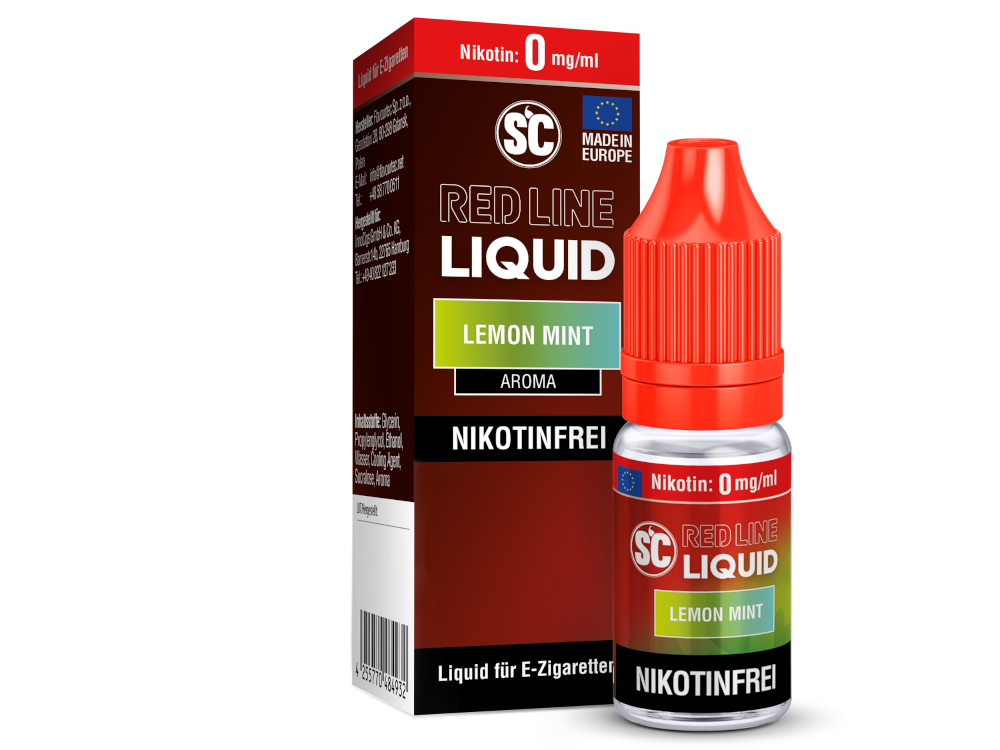 SC - Red Line - Lemon Mint - 10ml Fertigliquid (Nikotinfrei/Nikotinsalz)