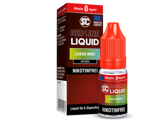 SC - Red Line - Lemon Mint - 10ml Fertigliquid (Nikotinfrei/Nikotinsalz)