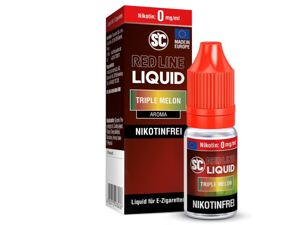 SC - Red Line - Triple Melon 10ml Fertigliquid (Nikotinfrei/Nikotinsalz)