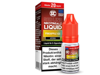 SC - Red Line - Pineapple Ice - 10ml Fertigliquid (Nikotinfrei/Nikotinsalz)