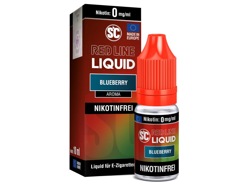 SC - Red Line - Blueberry - 10ml Fertigliquid (Nikotinfrei/Nikotin)