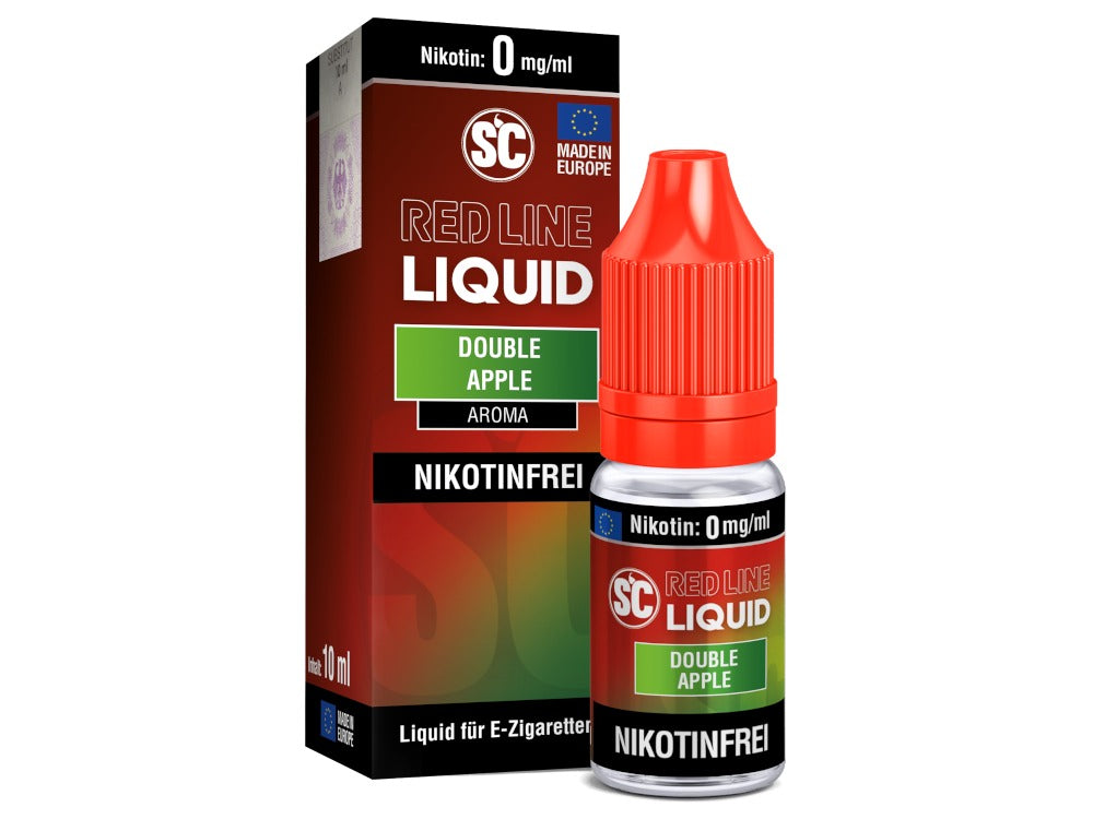 SC - Red Line - Double Apple - 10ml Fertigliquid (Nikotinfrei/Nikotin)