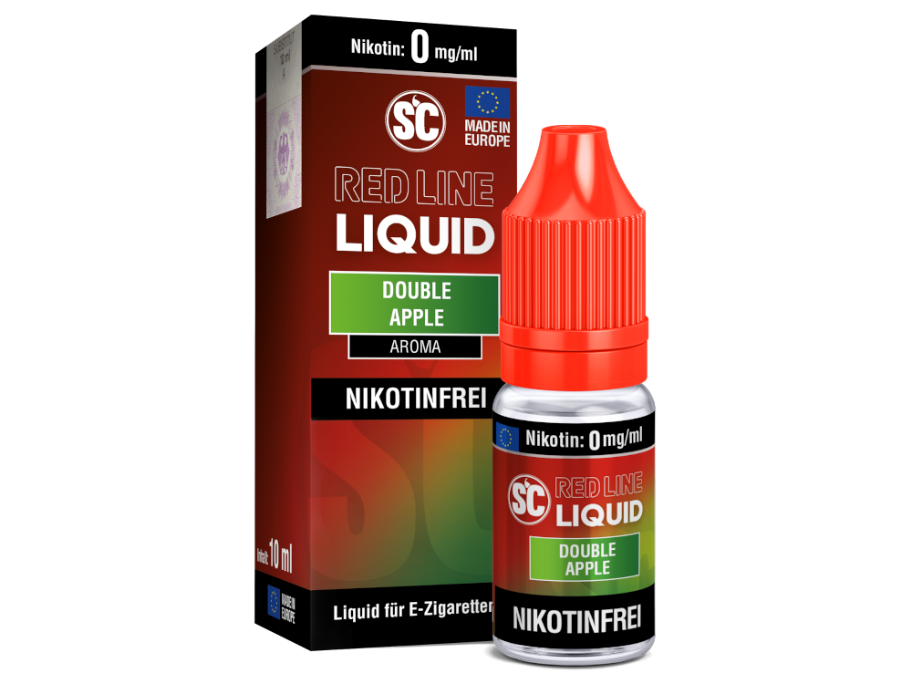 SC - Red Line - Double Apple - 10ml Fertigliquid (Nikotinfrei/Nikotin)