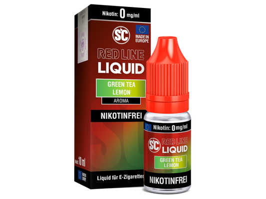 SC - Red Line - Green Tea Lemon - 10ml Fertigliquid (Nikotinfrei/Nikotin)