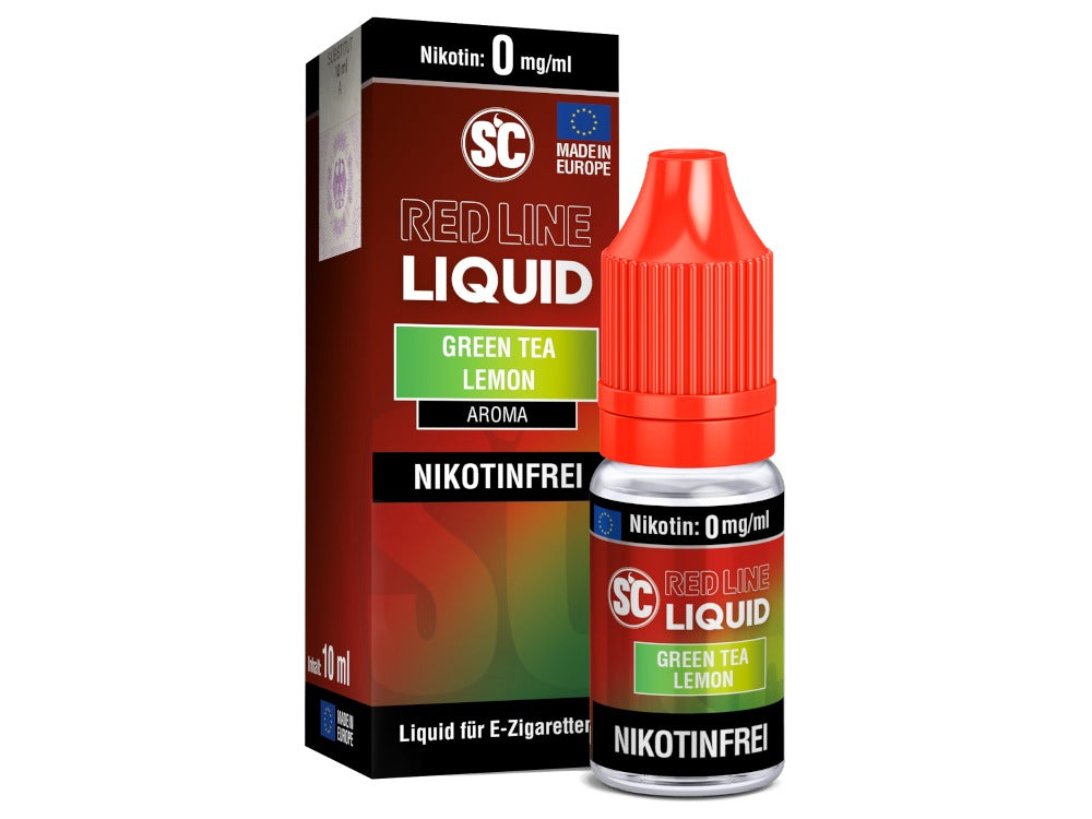 SC - Red Line - Green Tea Lemon - 10ml Fertigliquid (Nikotinfrei/Nikotin)