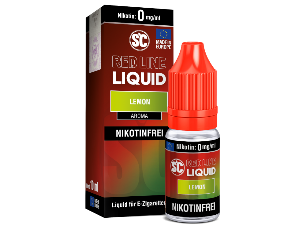 SC - Red Line - Lemon - 10ml Fertigliquid (Nikotinfrei/Nikotin)