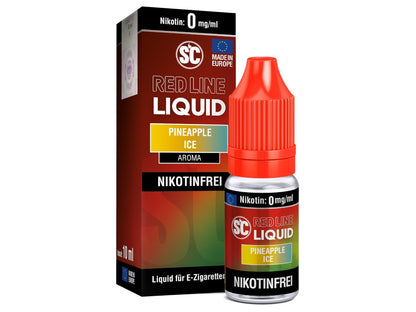 SC - Red Line - Pineapple Ice - 10ml Fertigliquid (Nikotinfrei/Nikotin)