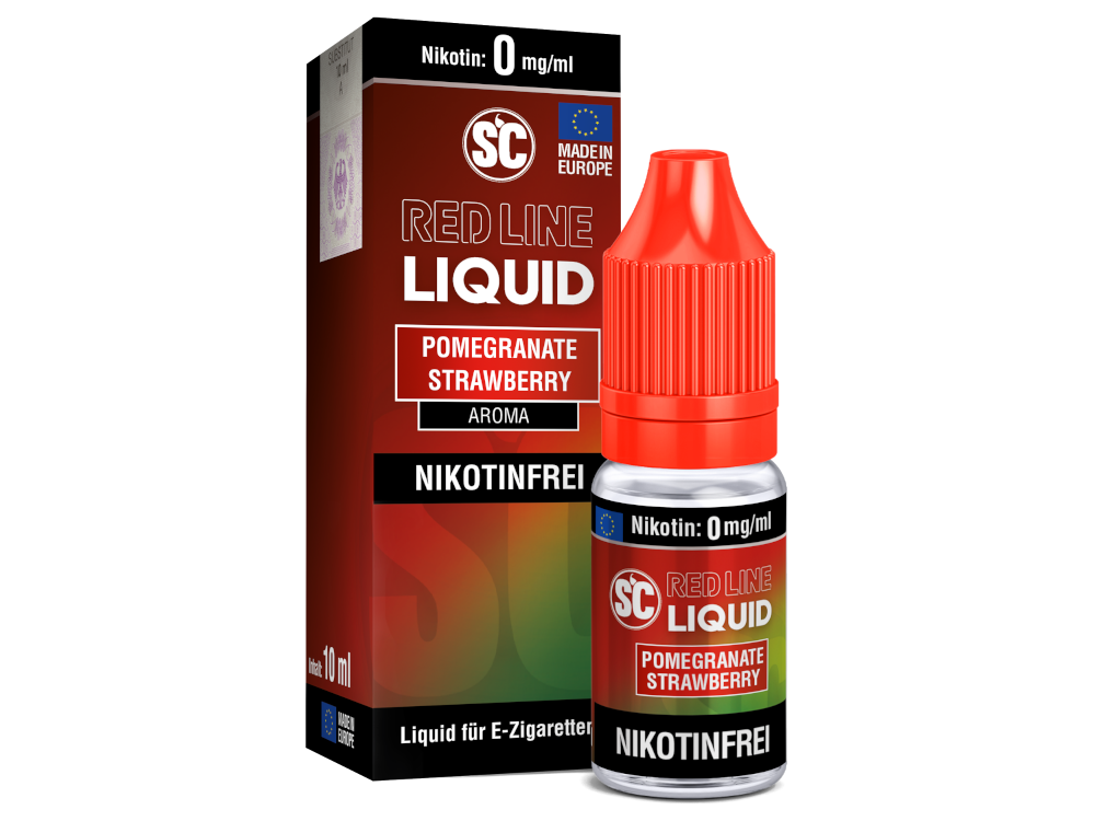 SC - Red Line - Pomegranate Strawberry - 10ml Fertigliquid (Nikotinfrei/Nikotin)