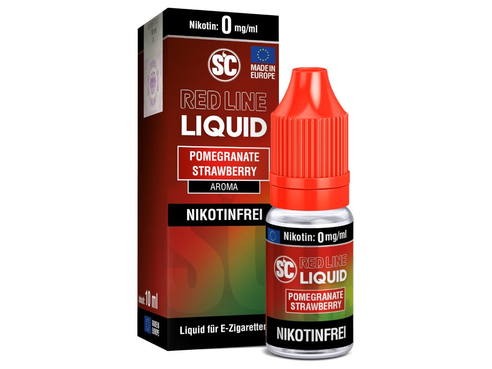 SC - Red Line - Pomegranate Strawberry - 10ml Fertigliquid (Nikotinfrei/Nikotin)