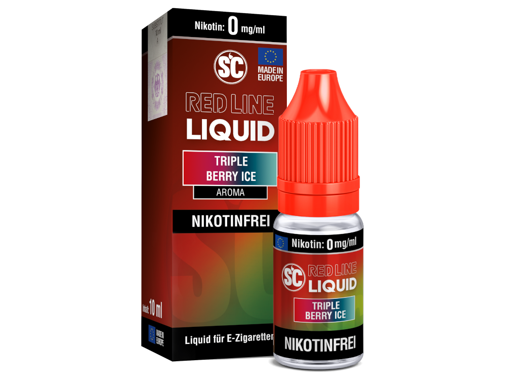 SC - Red Line - Triple Berry Ice - 10ml Fertigliquid (Nikotinfrei/Nikotin)