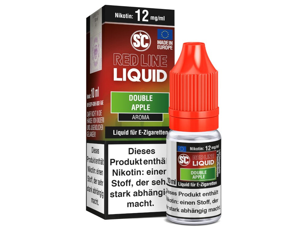 SC - Red Line - Double Apple - 10ml Fertigliquid (Nikotinfrei/Nikotin)