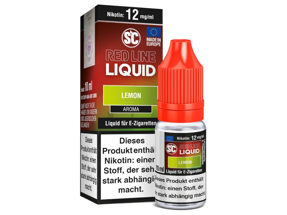 SC - Red Line - Lemon - 10ml Fertigliquid (Nikotinfrei/Nikotin)