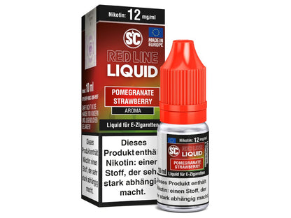 SC - Red Line - Pomegranate Strawberry - 10ml Fertigliquid (Nikotinfrei/Nikotin)