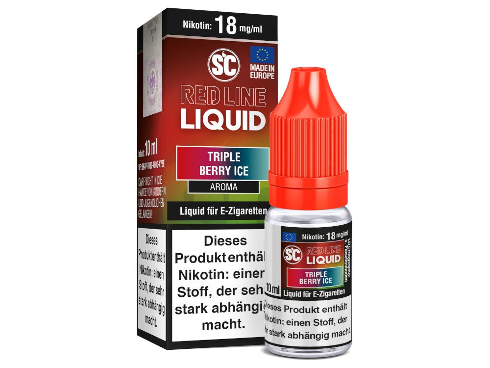 SC - Red Line - Triple Berry Ice - 10ml Fertigliquid (Nikotinfrei/Nikotin)