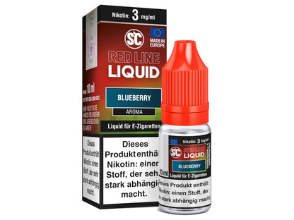 SC - Red Line - Blueberry - 10ml Fertigliquid (Nikotinfrei/Nikotin)