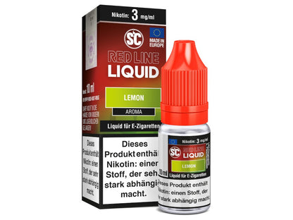 SC - Red Line - Lemon - 10ml Fertigliquid (Nikotinfrei/Nikotin)