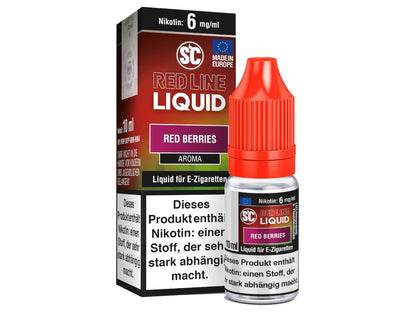 SC - Red Line - Red Berries - 10ml Fertigliquid (Nikotinfrei/Nikotin)