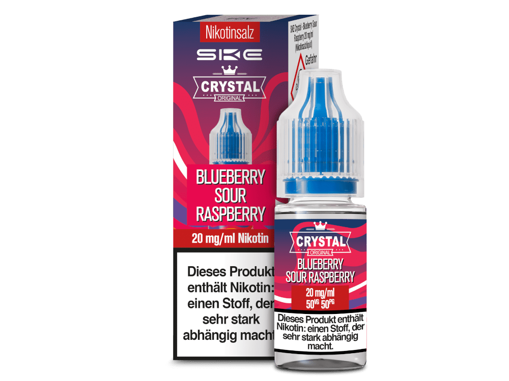 SKE - Crystal - Blueberry Sour Raspberry - 10ml Fertigliquid (Nikotinsalz) - Blueberry Sour Raspberry 1er Packung 20 mg/ml - Vapes4you