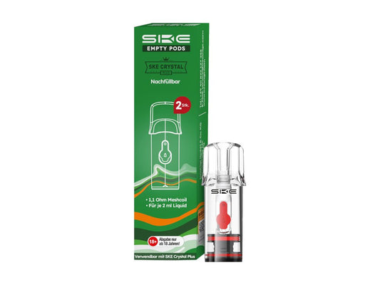 SKE - Crystal Plus - 2ml Leer-Pods (2 Stück pro Packung) - ohne Liquid 1er Packung - Vapes4you