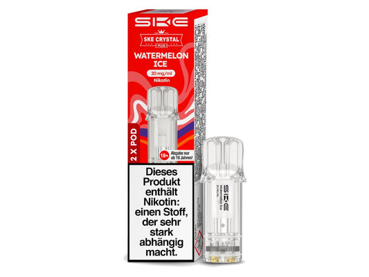 SKE - Crystal Plus - Prefilled Pods (2 Stück pro Packung) - Watermelon Ice 1er Packung - Vapes4you