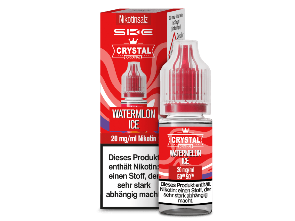 SKE - Crystal - Watermelon Ice - 10ml Fertigliquid (Nikotinsalz) - Watermelon Ice 1er Packung 20 mg/ml - Vapes4you