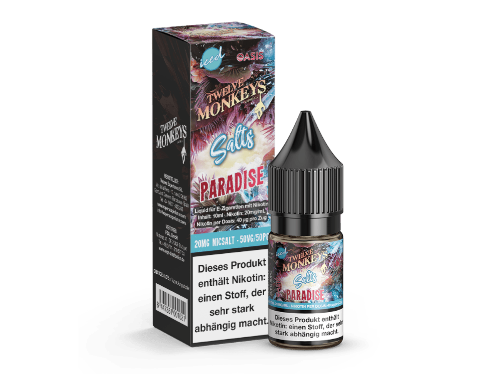 Twelve Monkeys - Iced - Paradise - 10ml Fertigliquid (Nikotinsalz) - Paradise 1er Packung 20 mg/ml - Vapes4you