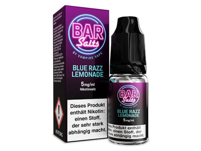 Vampire Vape - Bar Salts Blue Razz Lemonade - 10ml Fertigliquid (Nikotinsalz) - Blue Razz Lemonade 1er Packung 5 mg/ml - Vapes4you