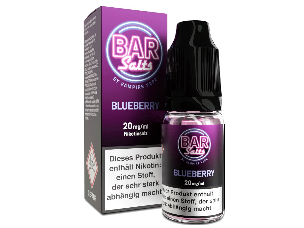 Vampire Vape - Bar Salts Blueberry - 10ml Fertigliquid (Nikotinsalz) - Blueberry 1er Packung 20 mg/ml - Vapes4you