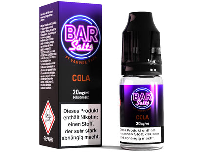 Vampire Vape - Bar Salts Cola - 10ml Fertigliquid (Nikotinsalz) - Cola 1er Packung 20 mg/ml - Vapes4you