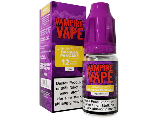 Vampire Vape - Dessert Collection - Caramelised Banana Pancake - 10ml Fertigliquid (Nikotin)