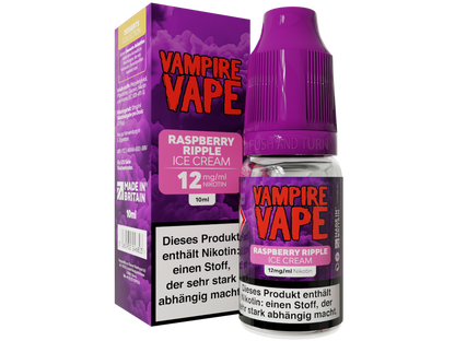Vampire Vape - Dessert Collection - Raspberry Ripple Ice Cream - 10ml Fertigliquid (Nikotin)