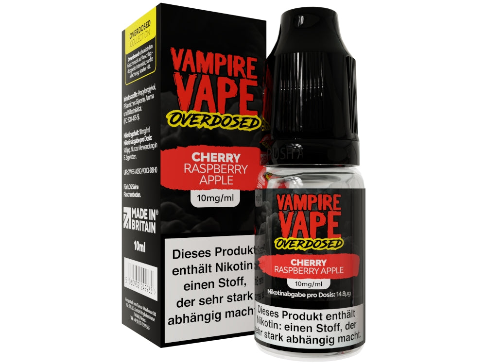 Vampire Vape Overdosed - Cherry Raspberry Apple - 10ml Fertigliquid (Nikotinsalz)
