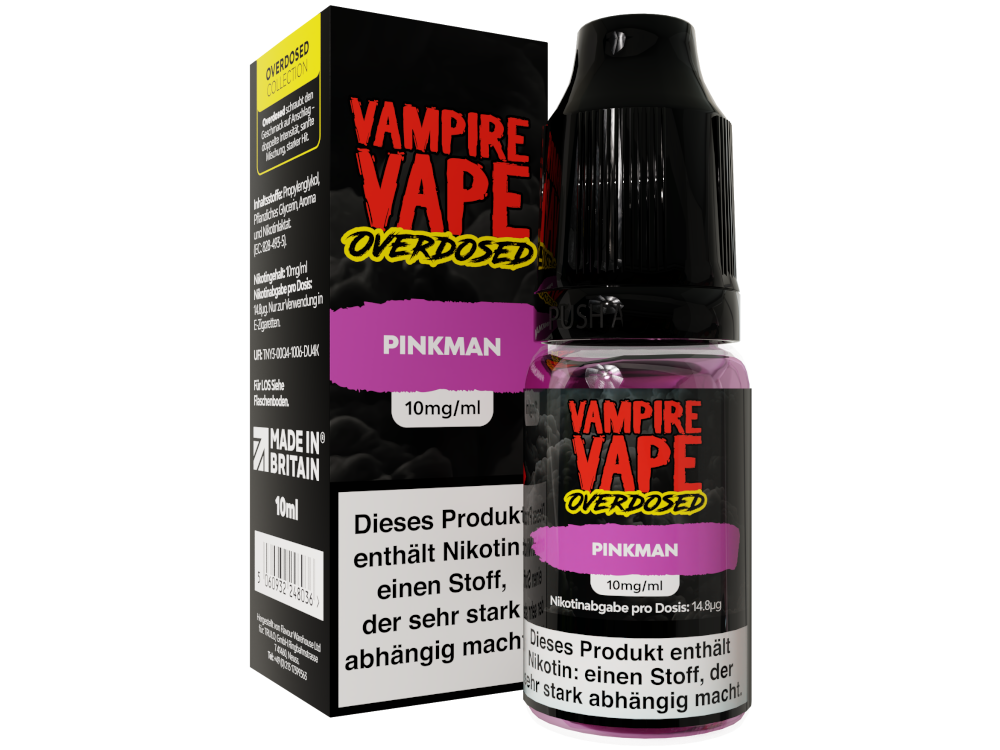 Vampire Vape - Overdosed - Pinkman - 10ml Fertigliquid (Nikotinsalz)