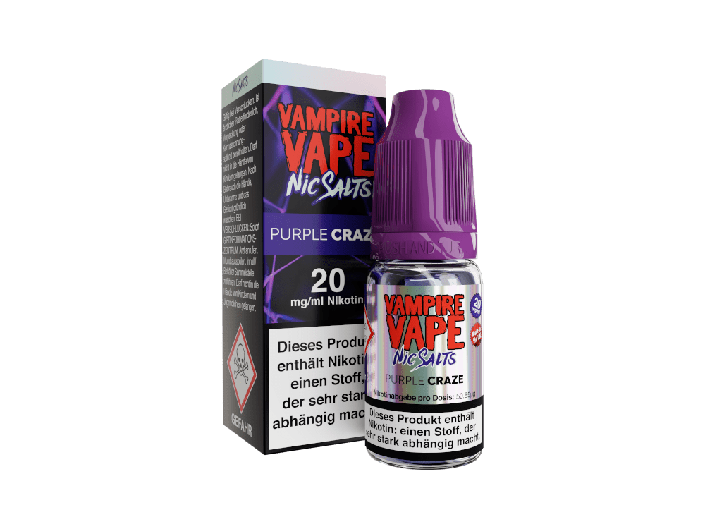 Vampire Vape - Purple Craze - 10ml Fertigliquid (Nikotinsalz) - 1er Packung 20 mg/ml - Vapes4you