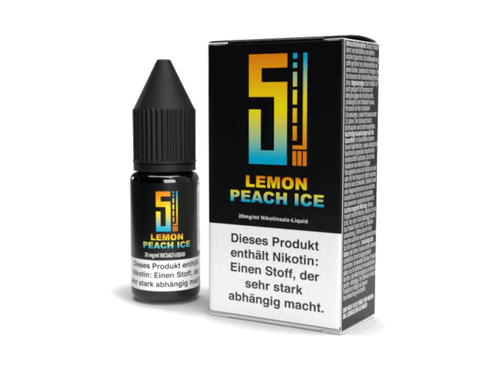 5EL - Lemon Peach Ice - 10ml Fertigliquid (Nikotinsalz) - 1er Packung 20 mg/ml - Vapes4you