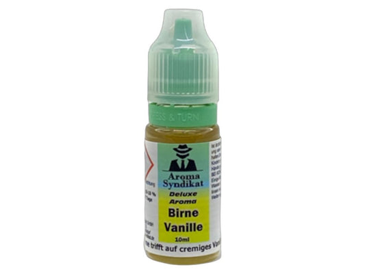 Aroma Syndikat - Deluxe - Birne Vanille - Shortfill Aroma 10ml (10ml Flasche) - Birne Vanille 1er Packung - Vapes4you