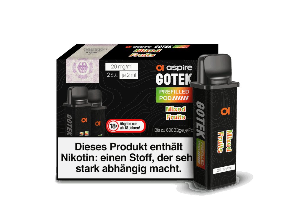 Aspire - GoTek - 2ml Prefilled Pod (2 Stück pro Packung) - Mixed Candy Fruits 1er Packung - Vapes4you