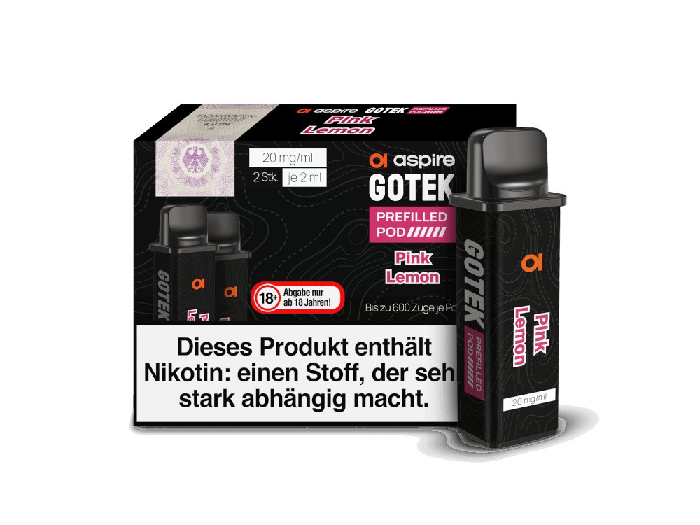 Aspire - GoTek - 2ml Prefilled Pod (2 Stück pro Packung) - Pink Lemon 1er Packung - Vapes4you