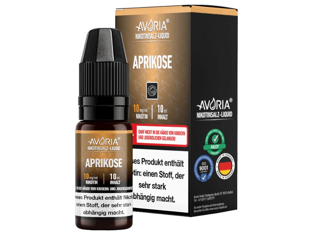 Avoria - Apfel - 10ml Fertigliquid (Nikotinsalz) - Apfel 1er Packung 10 mg/ml- Vapes4you