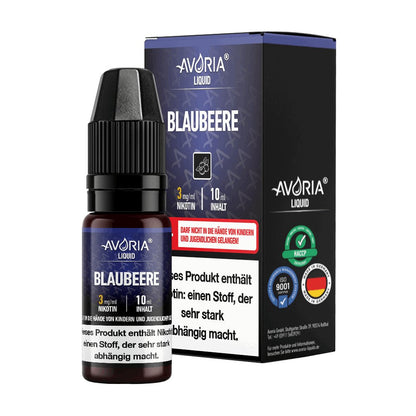 Avoria - Blaubeere - 10ml Fertigliquid (Nikotinfrei/Nikotin) - Blaubeere 1er Packung 12 mg/ml- Vapes4you