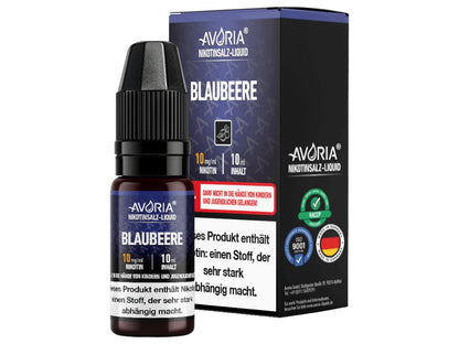 Avoria - Blaubeere - 10ml Fertigliquid (Nikotinsalz) - Blaubeere 1er Packung 10 mg/ml- Vapes4you