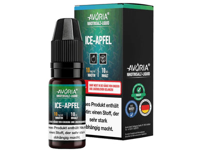 Avoria - Ice Apfel - 10ml Fertigliquid (Nikotinsalz) - Ice Apfel 1er Packung 10 mg/ml- Vapes4you