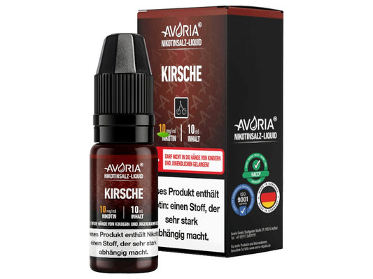 Avoria - Kirsche - 10ml Fertigliquid (Nikotinsalz) - Kirsche 1er Packung 20 mg/ml- Vapes4you